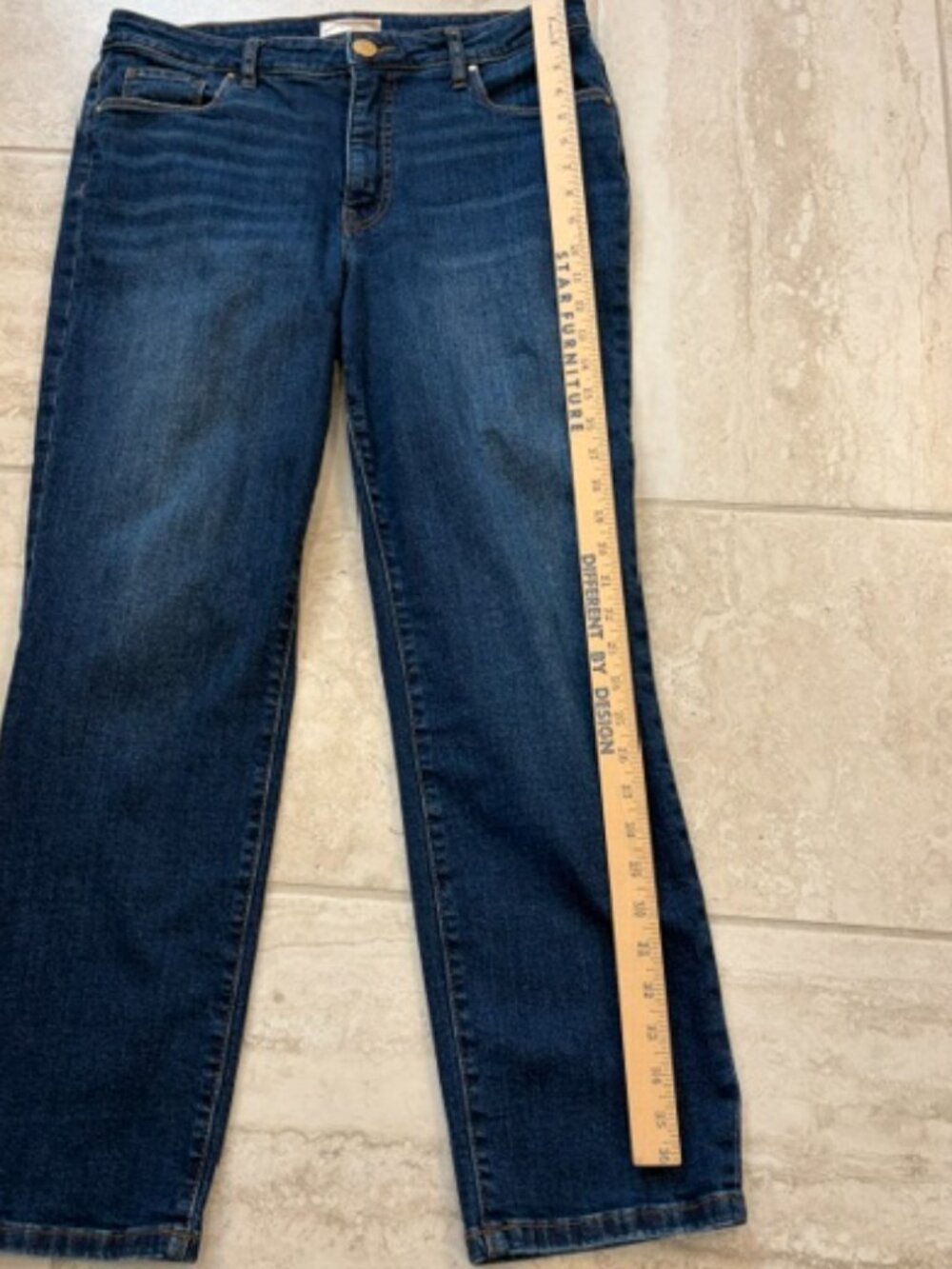 KUT from the Kloth Reese Fab Ab Ankle Straight Leg High Rise Blue Sz 10 Classic - Picture 8 of 8